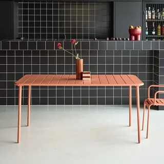 Table de jardin métal Amélia 6-8 places design bistrot extérieur