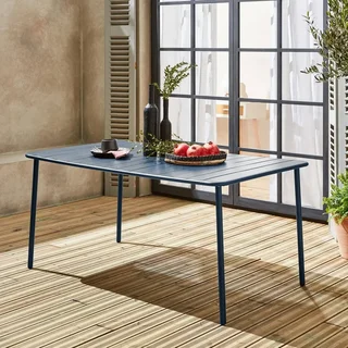 Table de jardin métal Amélia 6-8 places extérieur design intemporel