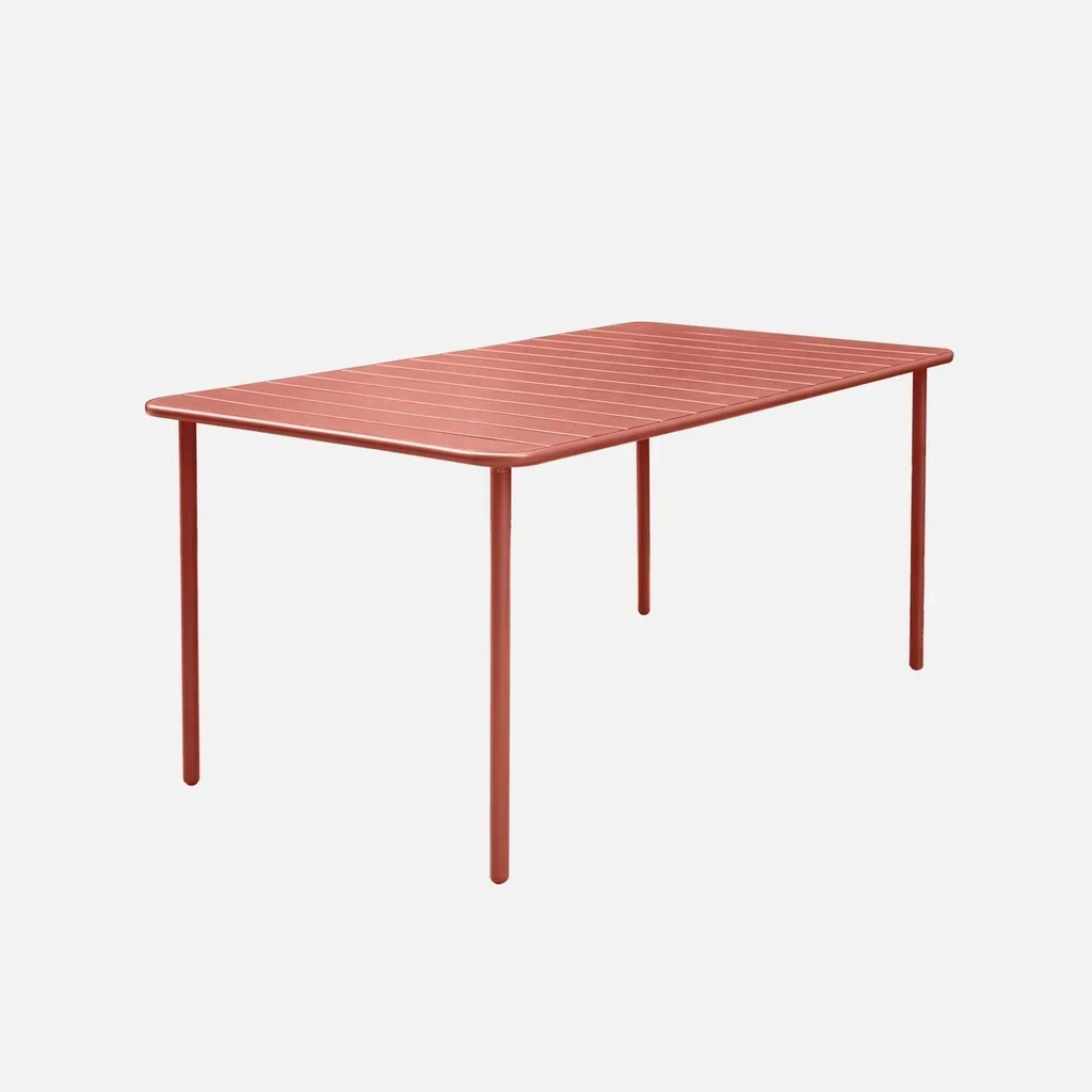 Table jardin métal 6-8 places Amélia design intemporel extérieur bistrot