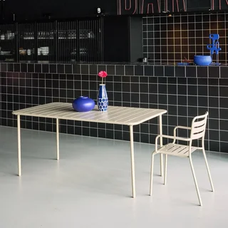 Table d'extérieur en métal 6 à 8 personnes Amélia style bistrot