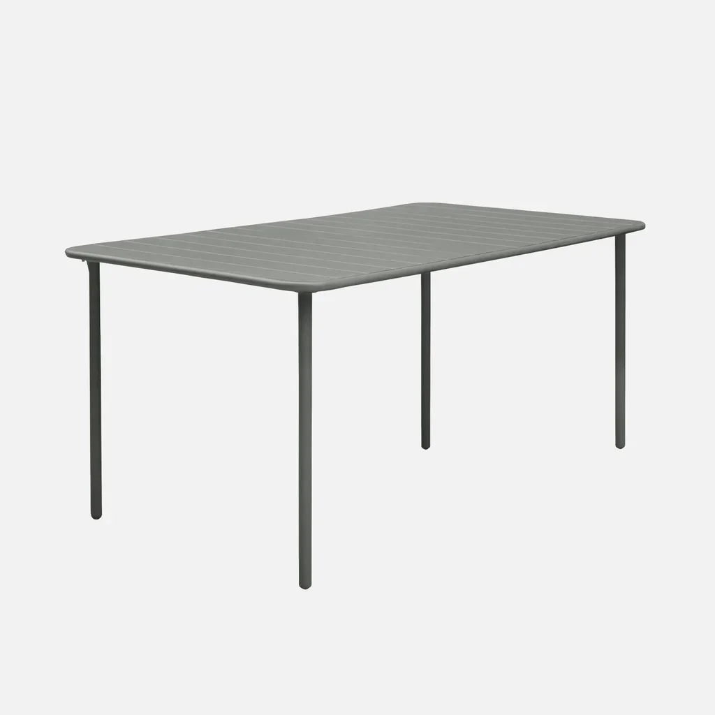 Table de jardin métal 6-8 places Amélia design intemporel extérieur