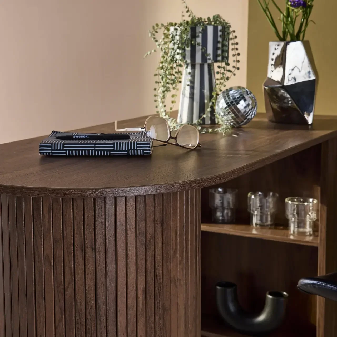Tall bar table kitchen wood with storage shelves Wallis