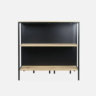 Industrial bar table wood metal 2 shelves 2 stools Loft