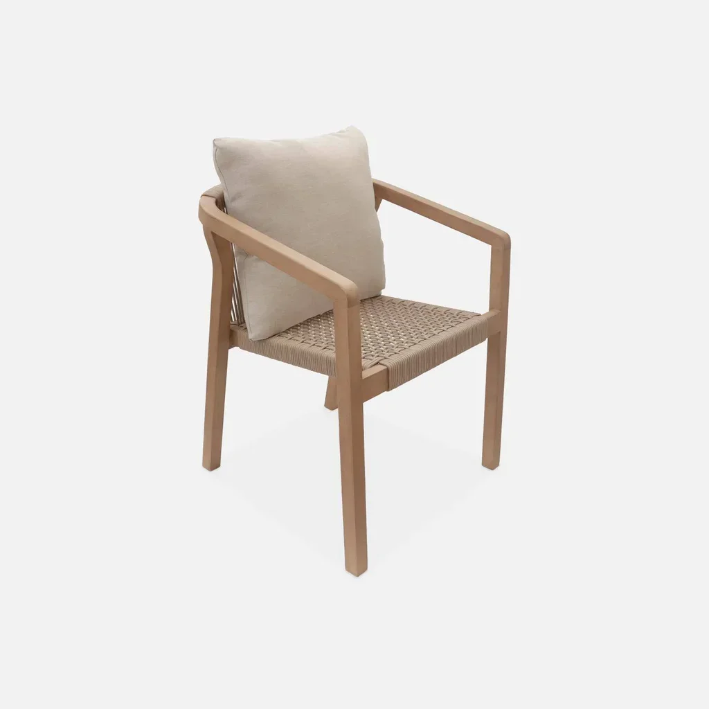 Table de jardin 6 personnes eucalyptus massif 180 cm intérieur extérieur