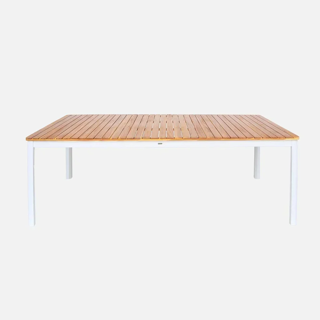 Table de jardin acacia 10 personnes Senora 200 cm arrondie