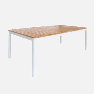 Table de jardin acacia 10 personnes Senora 200 cm arrondie