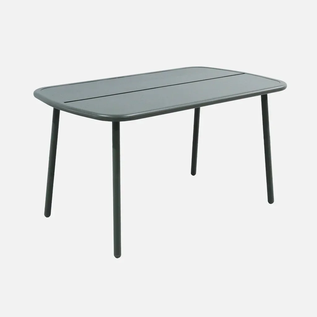 Table de jardin aluminium Avelia 4-6 personnes moderne résistante