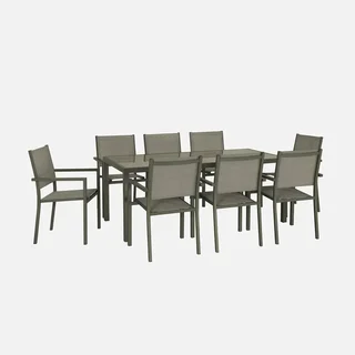 Table de jardin aluminium 8 places Capua design moderne épuré