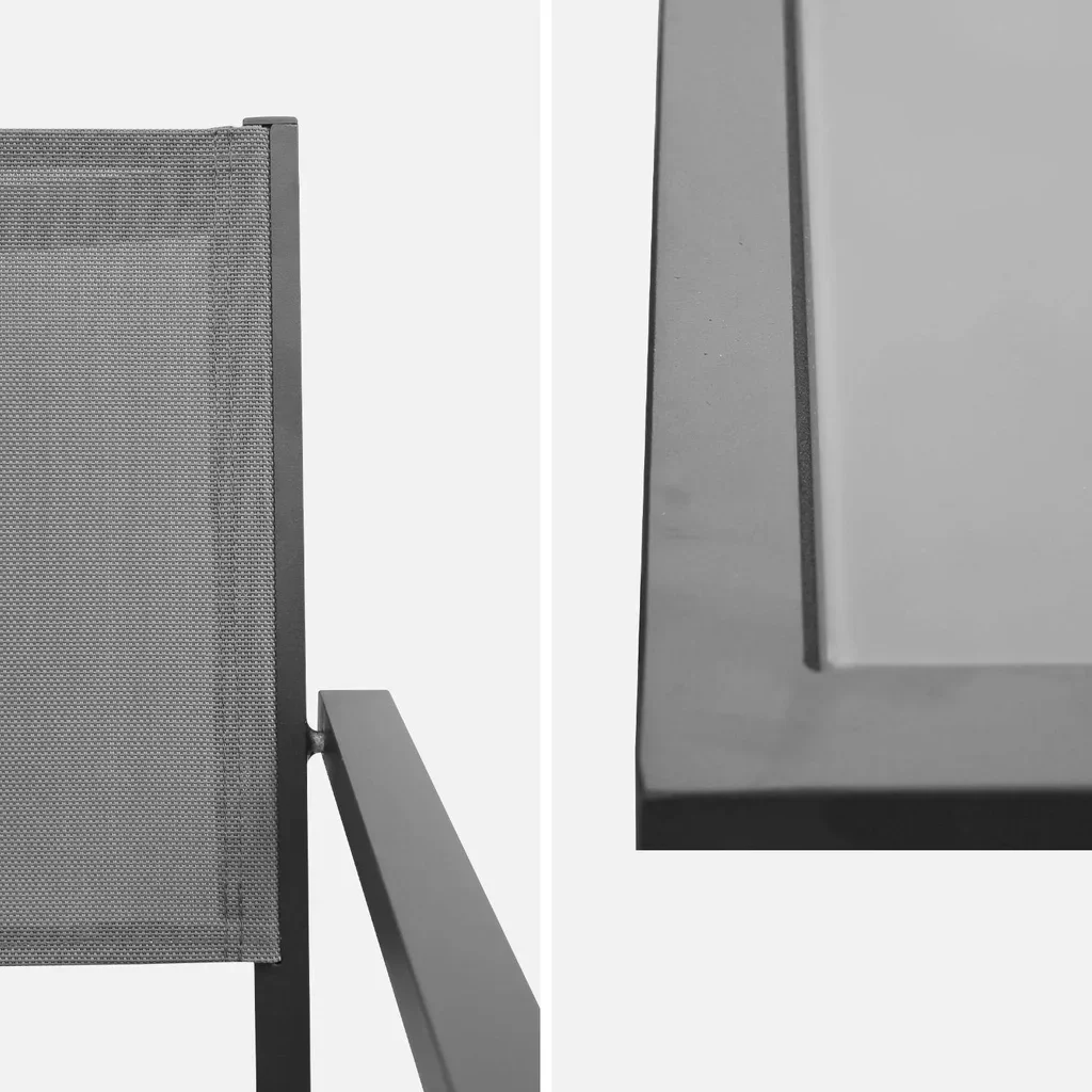 Table de jardin aluminium 8 places Capua moderne empilable