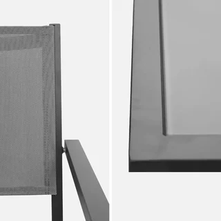 Table de jardin aluminium 8 places Capua moderne empilable