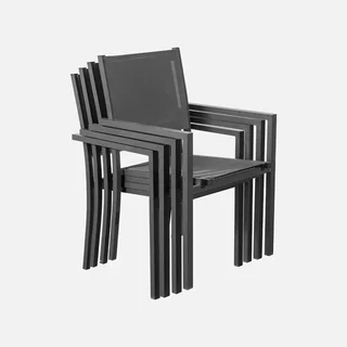 Table de jardin aluminium 8 places Capua moderne empilable