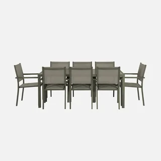 Table de jardin aluminium 8 places Capua design moderne épuré