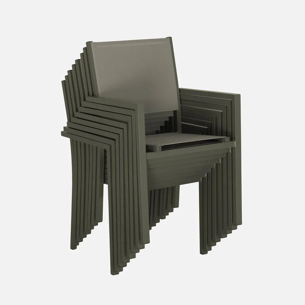 Table de jardin aluminium 8 places Capua design moderne épuré