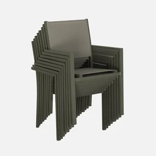 Table de jardin aluminium 8 places Capua design moderne épuré