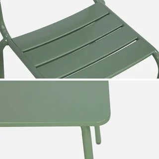 Kinder Gartentisch mit 4 Metallstühlen Anna