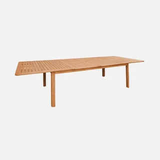 Table de jardin extensible bois eucalyptus 6 à 12 personnes terrasse