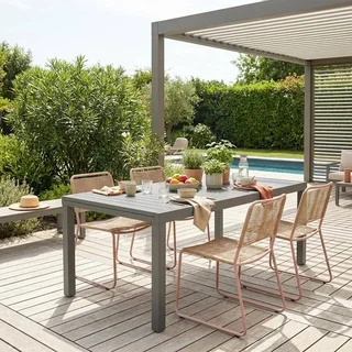 Table de jardin extensible aluminium Elora 10-12 personnes