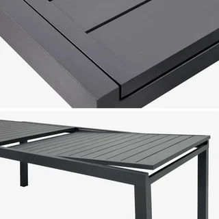 Table de jardin extensible aluminium Elora 10-12 personnes