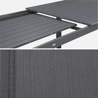 Mesa de jardín extensible de aluminio 6 plazas Seattle