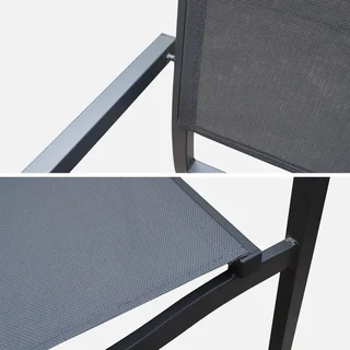 Ausziehbarer Gartentisch Aluminium 8 Sitze Nashville Holzeffekt