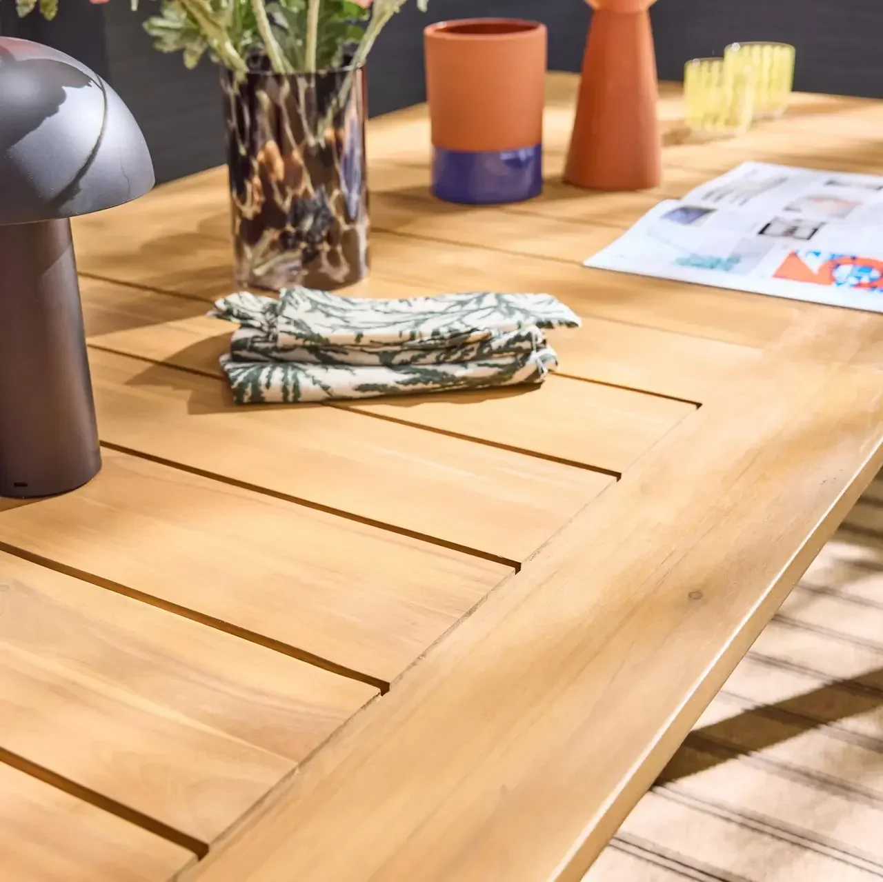 Table de jardin extensible bois acacia 10 personnes Palena