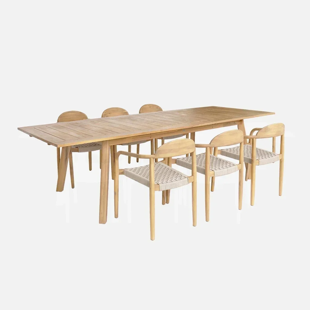 Table de jardin extensible bois acacia 10 personnes Palena