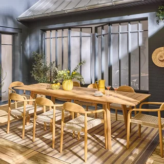 Table de jardin extensible bois acacia 8 places Palena