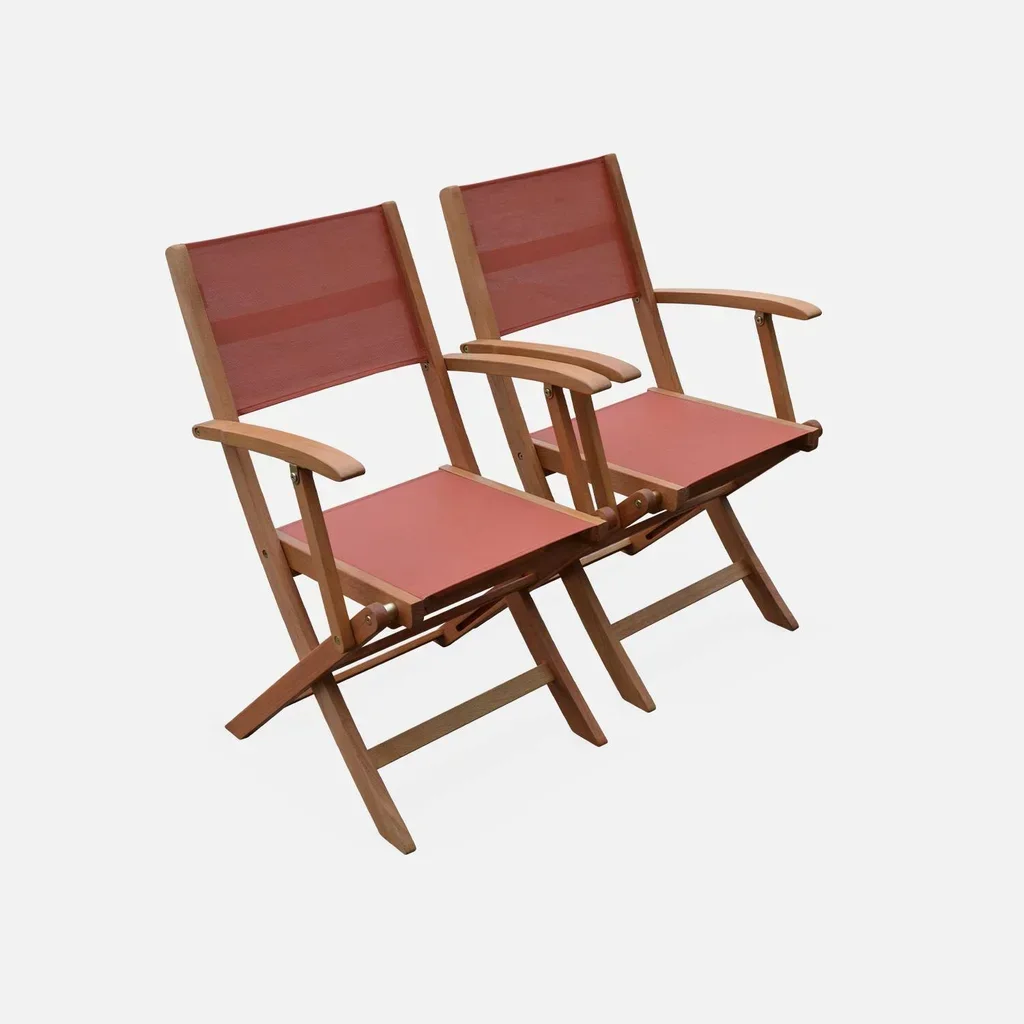 Mesa de jardín extensible eucalipto 6 plazas con extensión 60cm - muebles de exterior