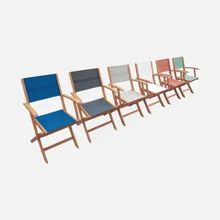 Mesa de jardín extensible eucalipto 6 plazas con extensión 60cm - muebles de exterior