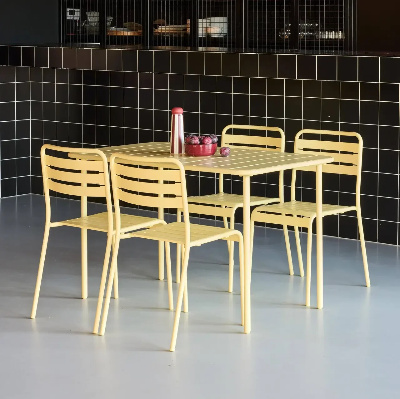 Metall Gartentisch 4 Sitzer Bistro Amelia Terrasse Balkon