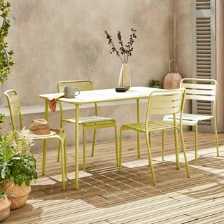 Metall Gartentisch 4 Sitzer Bistro Amelia Terrasse Balkon