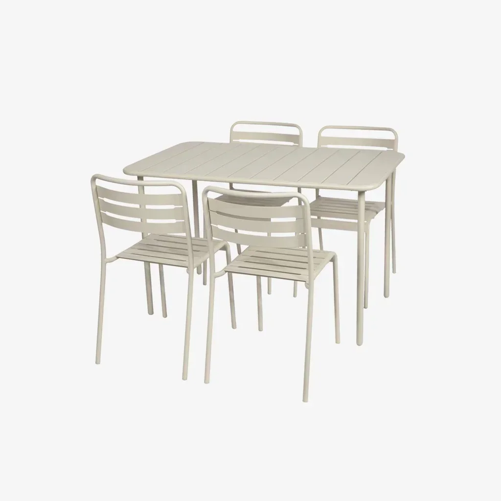 Metall Gartentisch 4 Plätze Amélia Bistro Außen Terrasse