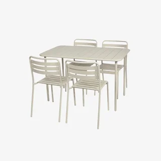 Metall Gartentisch 4 Plätze Amélia Bistro Außen Terrasse