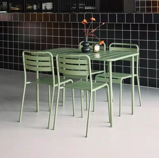 Metall Gartentisch 4 Sitze Amélia Bistrot Terrasse Balkon