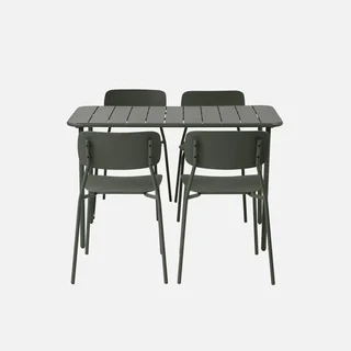 Table de jardin métal 4 places Amélia - Design intemporel et robuste