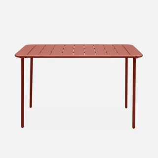 Table de jardin métal 4 places Amélia style épuré extérieur