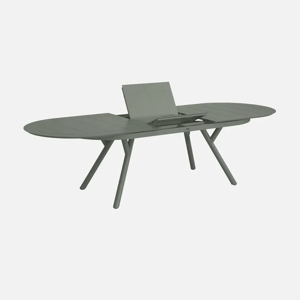 Table de jardin ovale extensible aluminium 10 places Metora