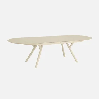 Table de jardin ovale extensible aluminium 10 places anthracite Metora