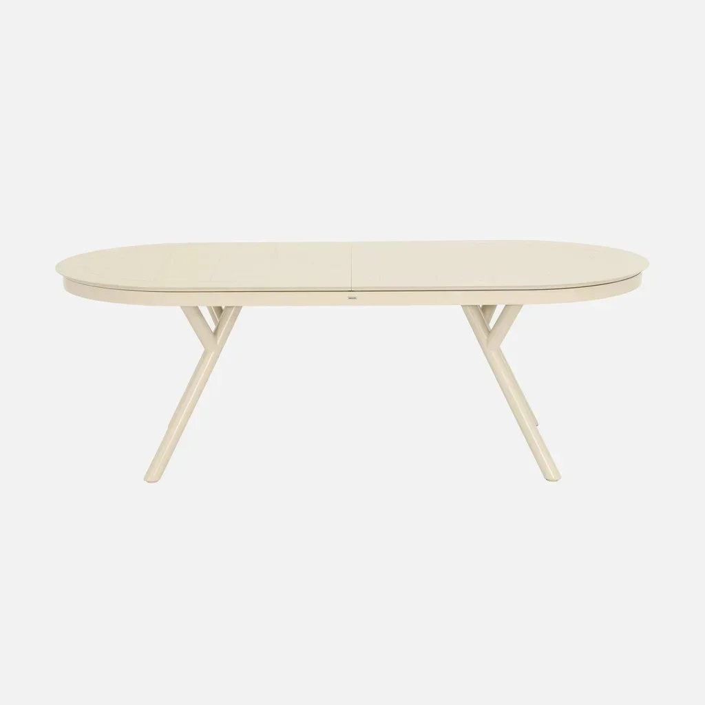 Table de jardin ovale extensible aluminium 10 places anthracite Metora