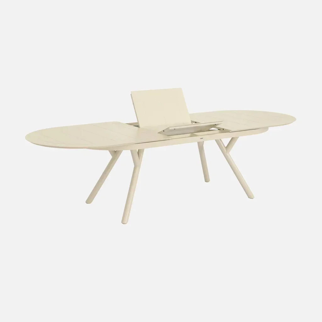 Table de jardin ovale extensible aluminium 10 places anthracite Metora