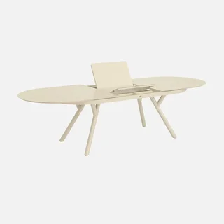Table de jardin ovale extensible aluminium 10 places anthracite Metora