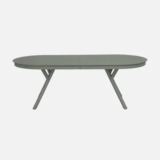 Table de jardin ovale extensible aluminium 10 places Metora
