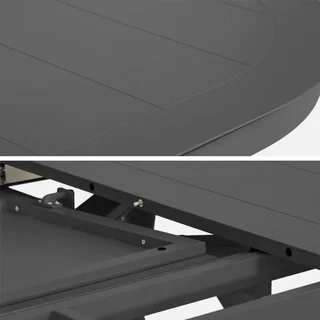 Table de jardin ovale extensible aluminium 10 places Metora anthracite