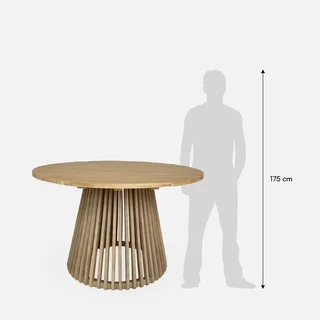 Table jardin rectangulaire bois acacia 4 places extérieur