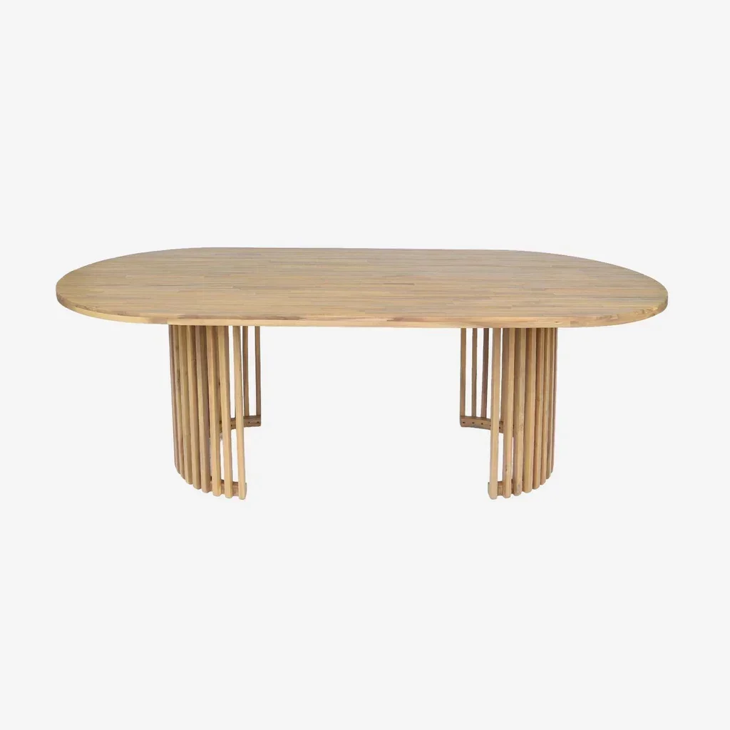 Table de jardin rectangulaire bois acacia 6 personnes Alora