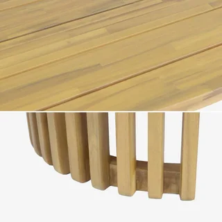 Rectangular wooden garden table acacia wood 6 seater Alora