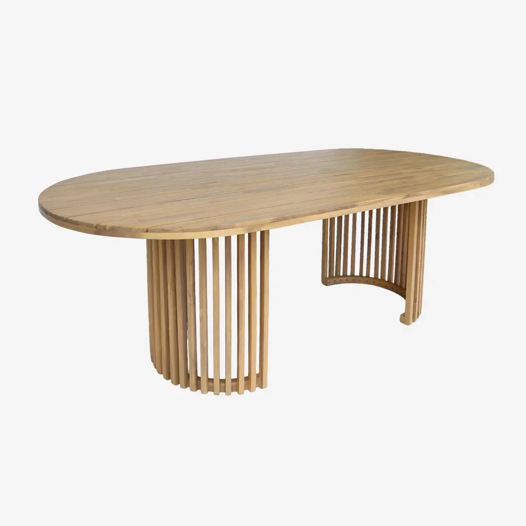 Table de jardin rectangulaire bois acacia 6 personnes Alora
