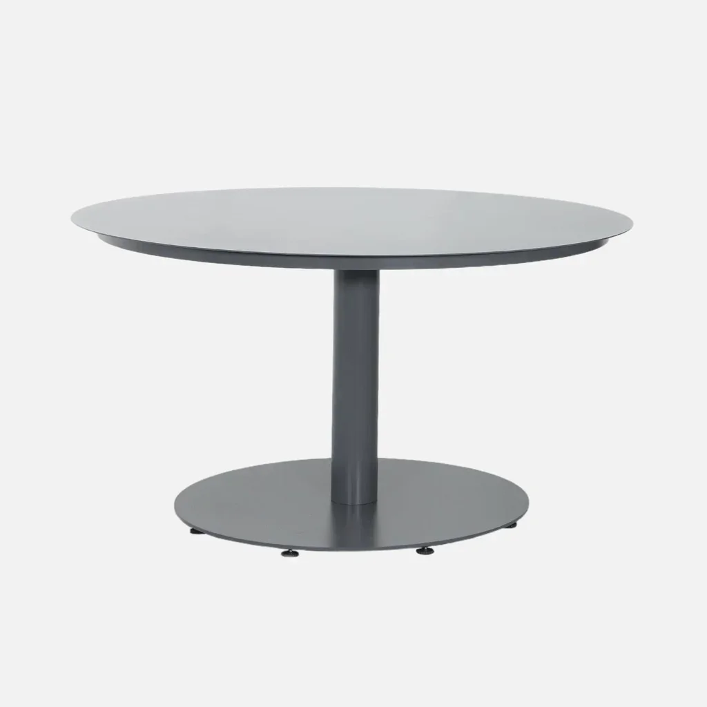 Runder Aluminium Gartentisch 6 Sitze Oreva Terrasse Außenbereich