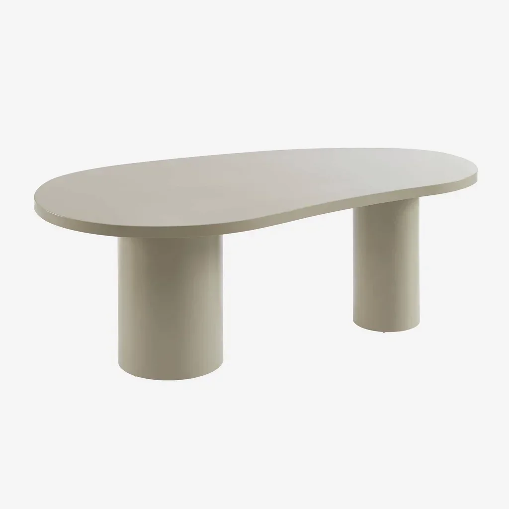 Table à manger 8 personnes bois hévéa design organique 210 cm