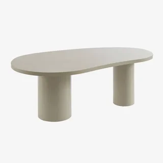 Table à manger 8 personnes bois hévéa design organique 210 cm